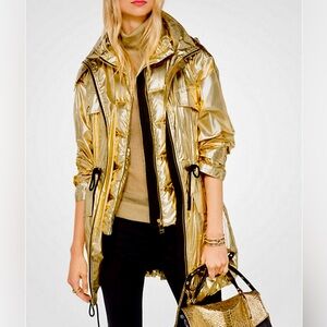 MICHAEL MICHAEL KORS Metallic Nylon Anorak Jacket